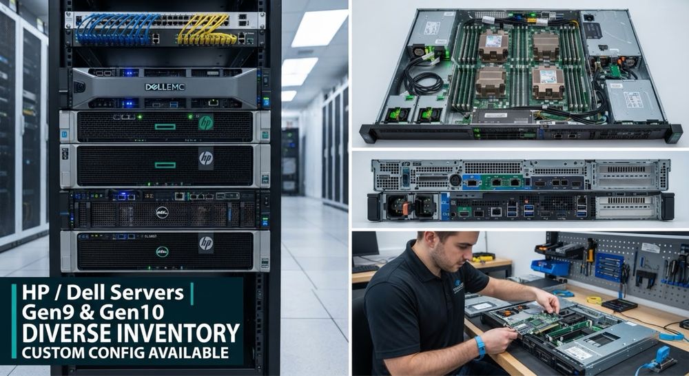 Серверы HP ProLiant & Dell PowerEdge (Gen9 / Gen10)