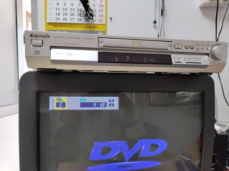 CD, DVD player Panasonic RV31 DAC audio de 96kHz/24 biți Bass Plus