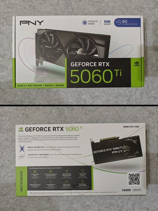 Видеокарта RTX 5060 / 5060 Ti 8GB — MSI, Gigabyte, PNY — Новые