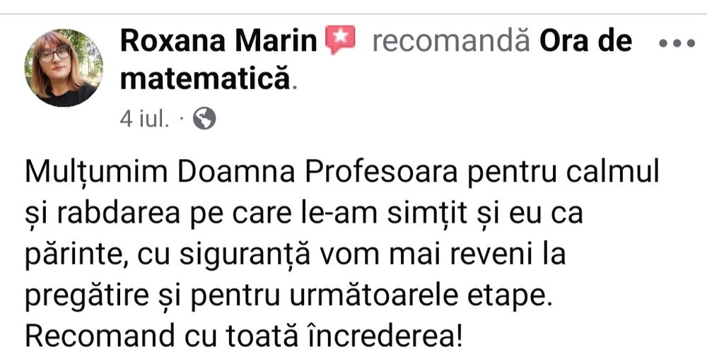 Meditații/cursuri matematică