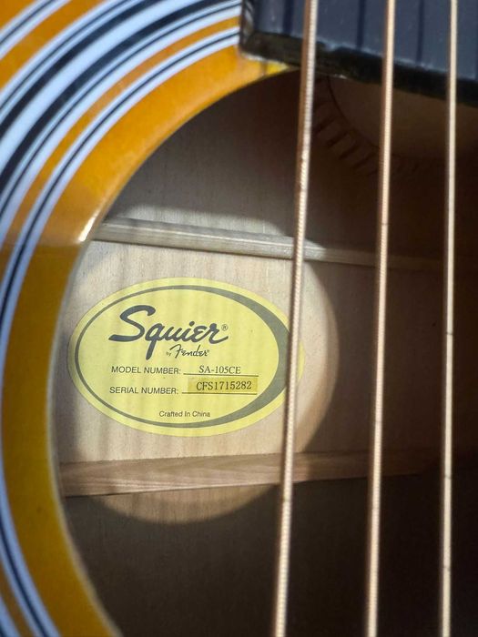 Chitara SQUIER Electro-acustica SA-105CE SB+ Husa