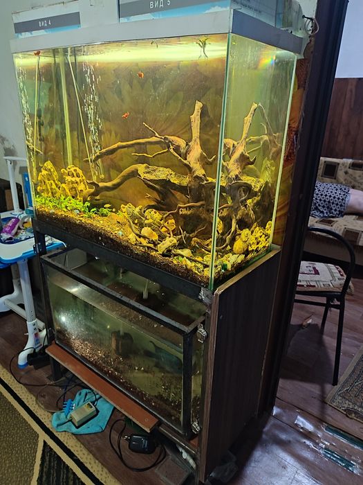 Продам аквариум 200 л с подставкой