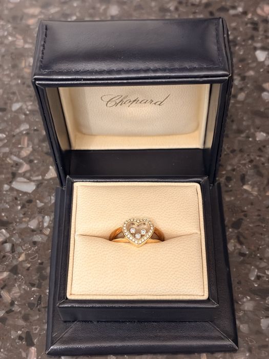 Винтажные кольцо и серьги Chopard Happy Diamonds
