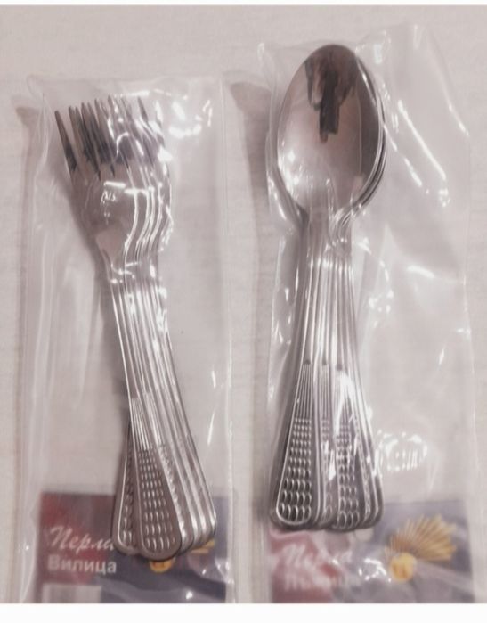 Лъжици Вилици и Ножове тип Перла от неръждавейка Чисто нови