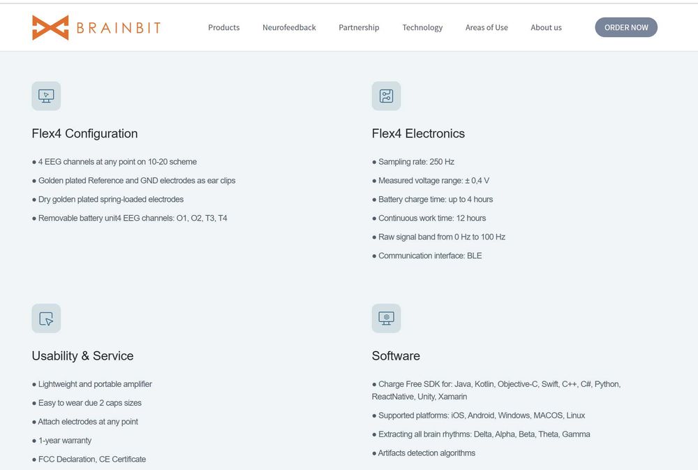 Neurofeedback Brainbit Flex4 si Headband