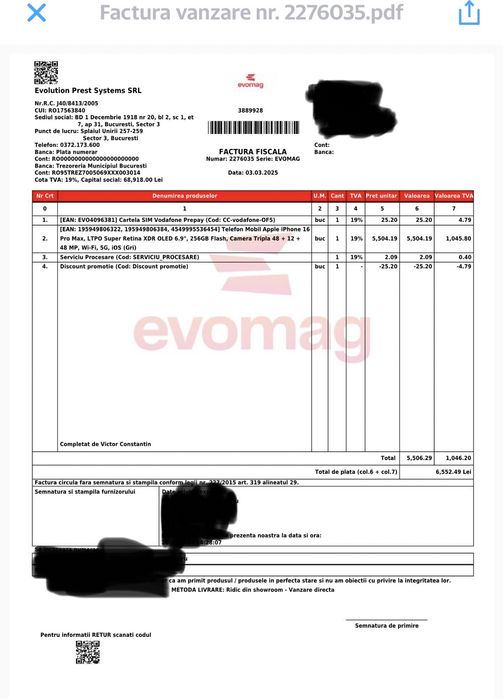 Iphone 16 pro max 256 ca nou