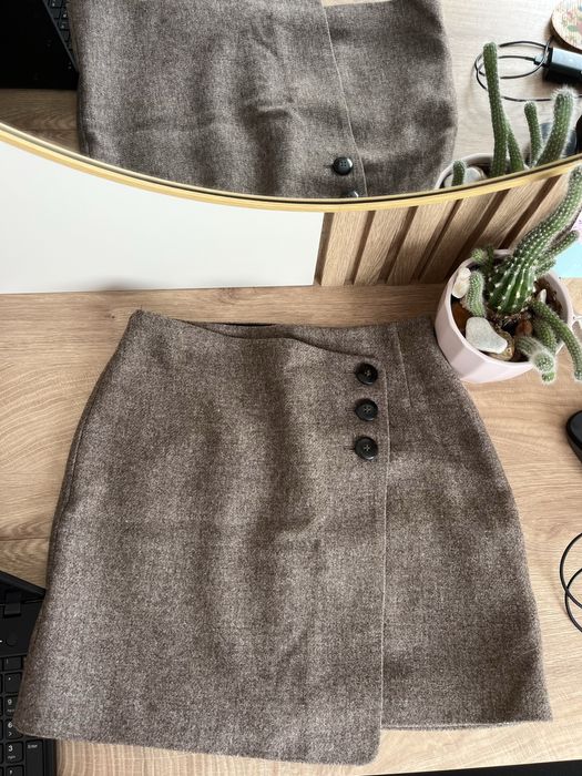 Кафява вълнена пола Sezane