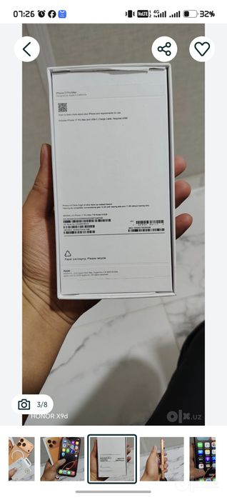 Iphone 17 pro max dubai holati yangi