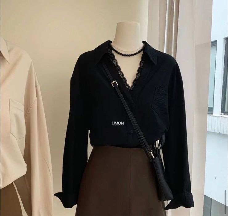 рубашка с кружевами