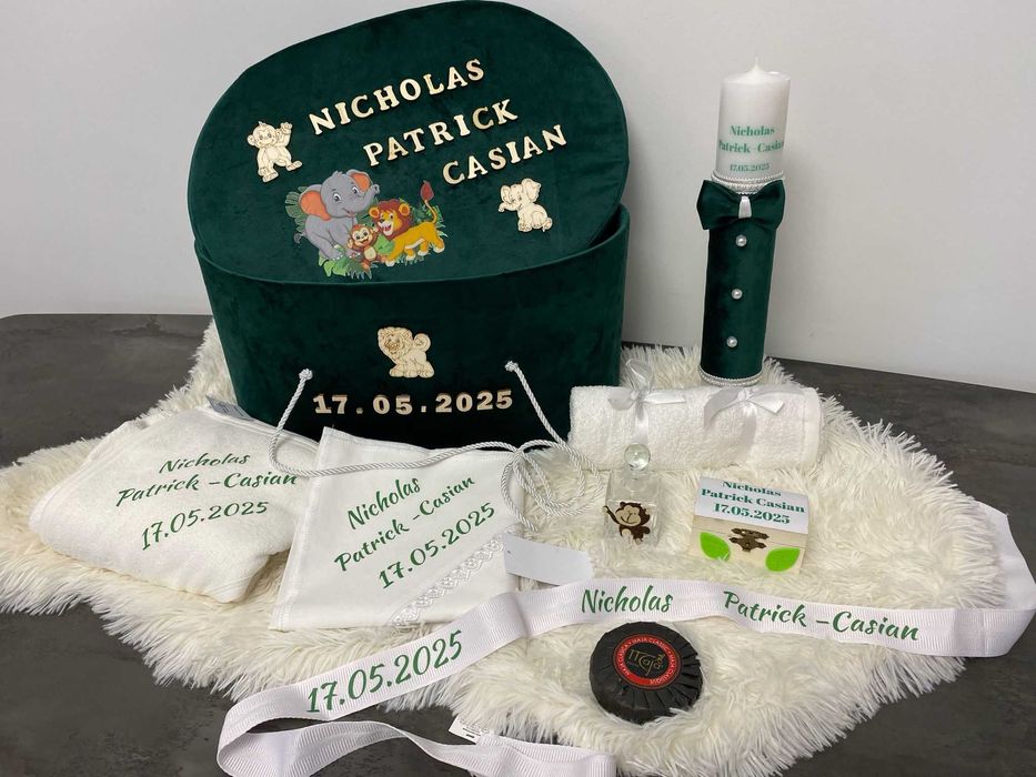 Set trusou complet cu lumanare si cufar, Safari