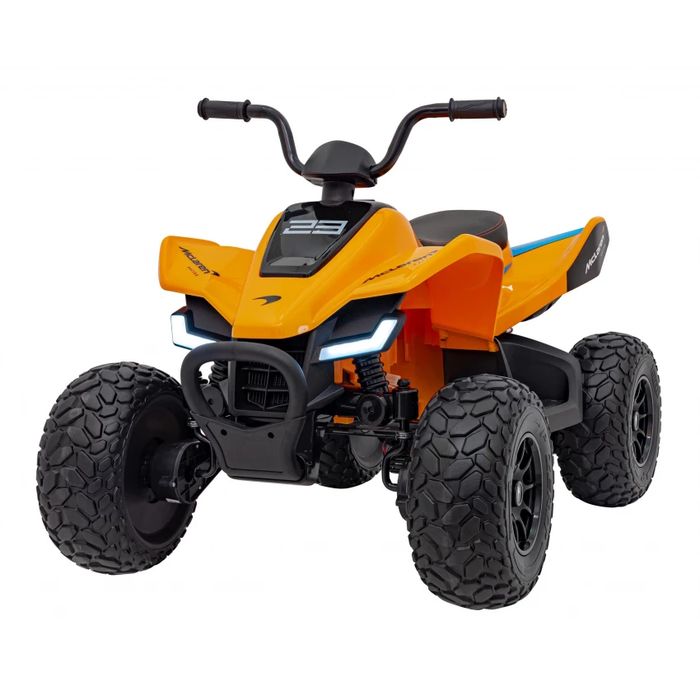 ATV electric pentru copii, 109cm, 4x4, roti moi, Racing, Orange,