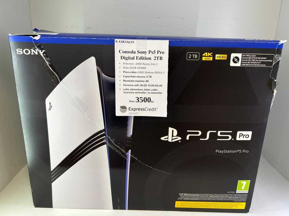 Consola Sony Ps5 Pro 2 TB  Digital Edition (Ag25 Belvedere B.42823) Garantie 2 ani!