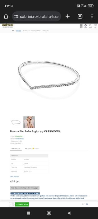 Brățară Pandora noua