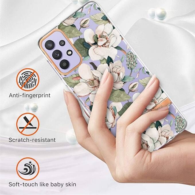 Husa+2 Folii Samsung Galaxy A23 (4G/5G),A13 4G- Gel TPU Flower
