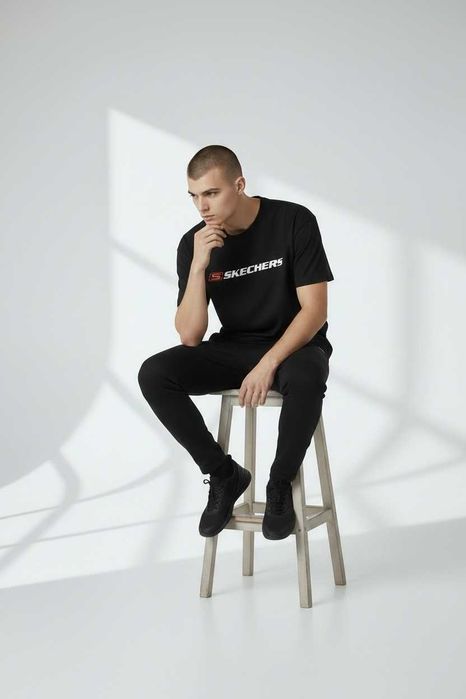 Мъжка тениска, SKECHERS, Graphic Tee, Черен