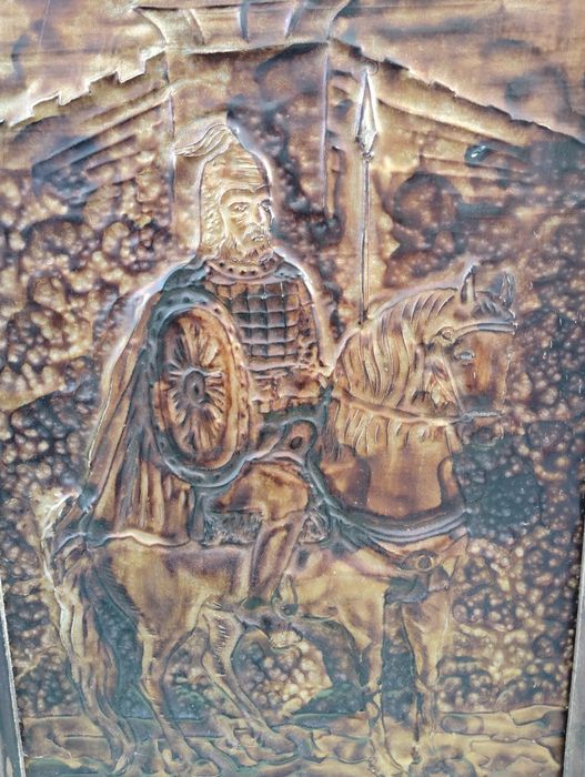 Медна картина изобразяваща хан Аспарух