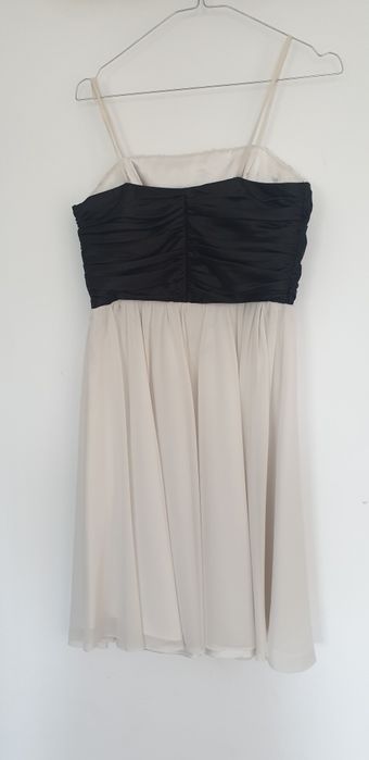 Rochie M, 38- 40, alb si negru, voal