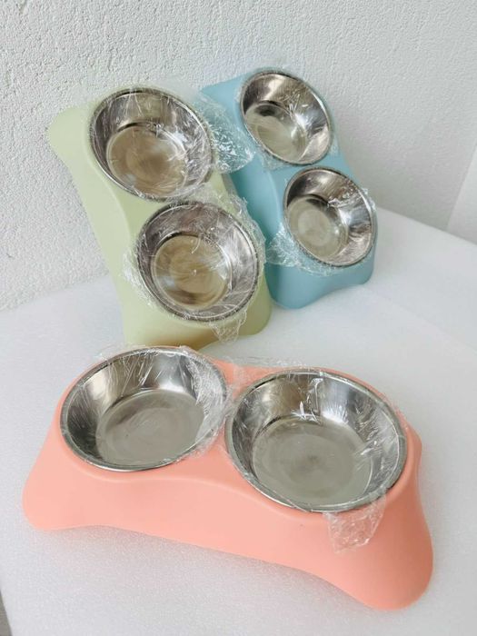 Двойни купички за храна - различни цветове