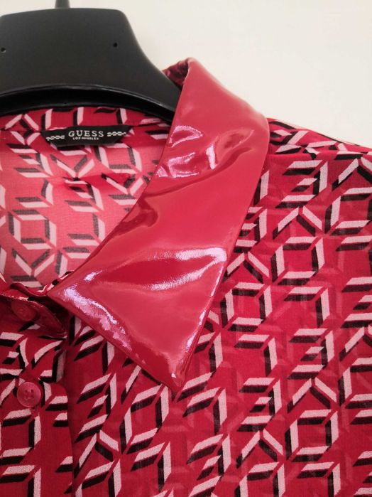 Guess финна риза дамска с кожена яка, размер s