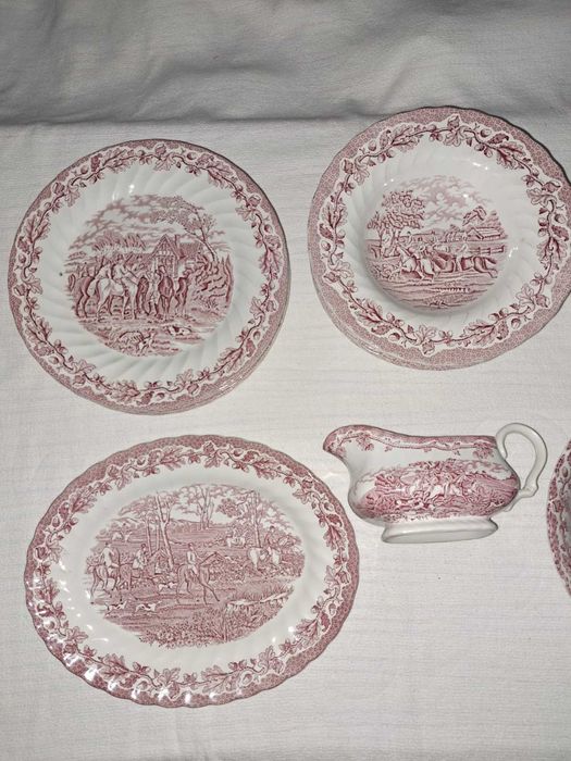 set de masa serviciu portelan englezesc Myotts Country Life 6 persoane 21 piese