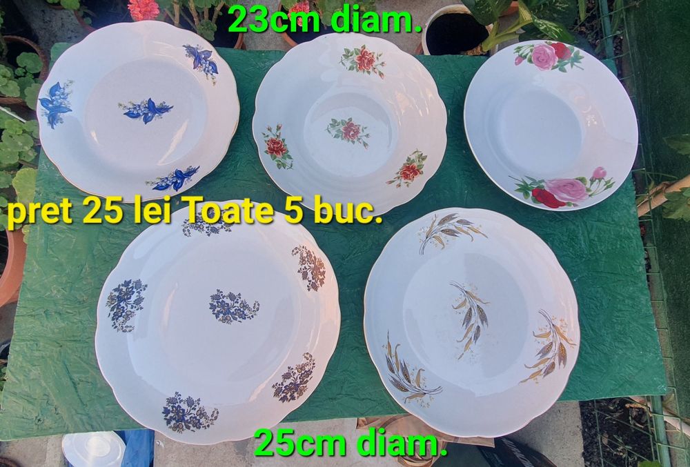 Farfurii portelan [set 5 buc.]