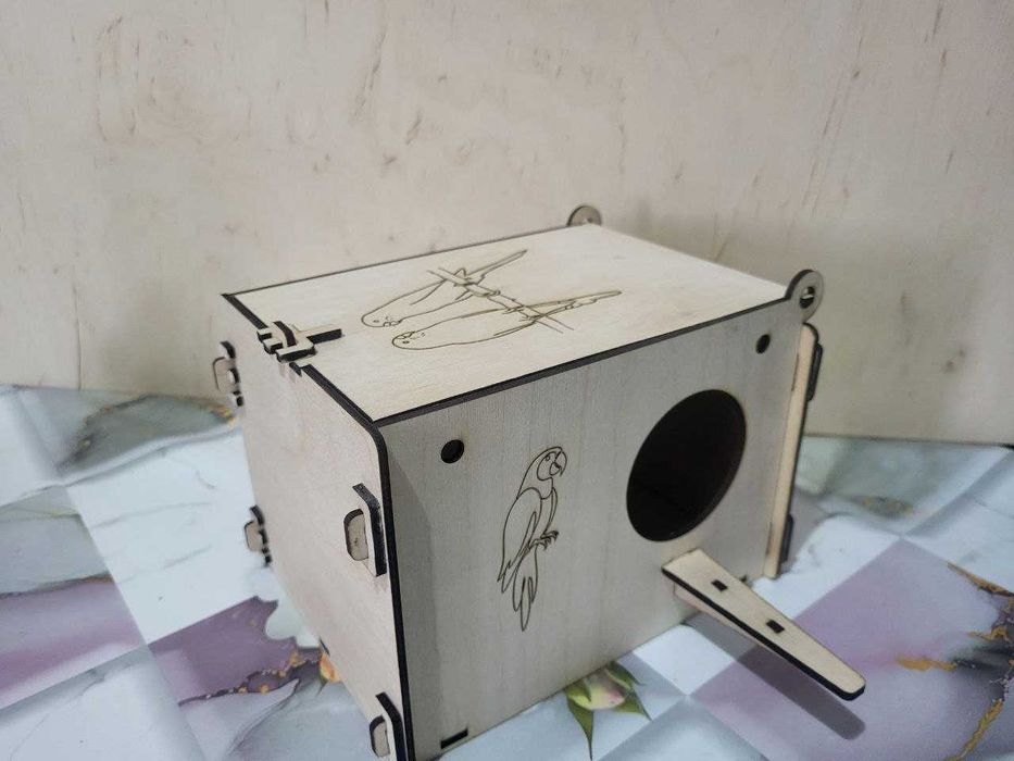 Дуплянка для попугаев, канареек. Дизайн оформления под заказ.