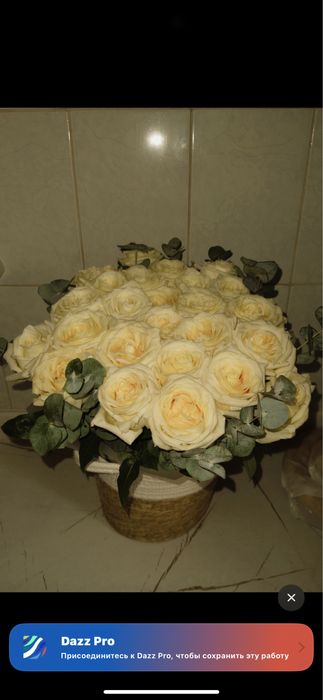 продаю букет, розы белые, подарили час назад