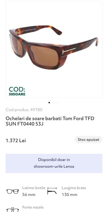 Ochelari de soare TOM FORD eleganti
