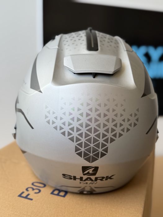 Мото Каска Shark Evo Yari Silver Mat L размер каска мотор пистов ендуро туристически Open Face с очила Шарк Ево Л размер Топ цена