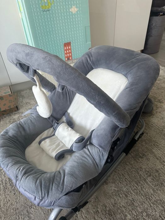 Leagan balansoar fix bebelus material pufos, nuante neutre