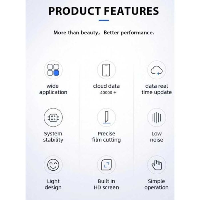 НАПЪЛНО ОТКЛЮЧЕН ПЛОТЕР за изрязване на протектори С тъчскрийн