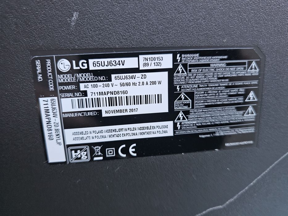 LG 65UJ634V телевизор