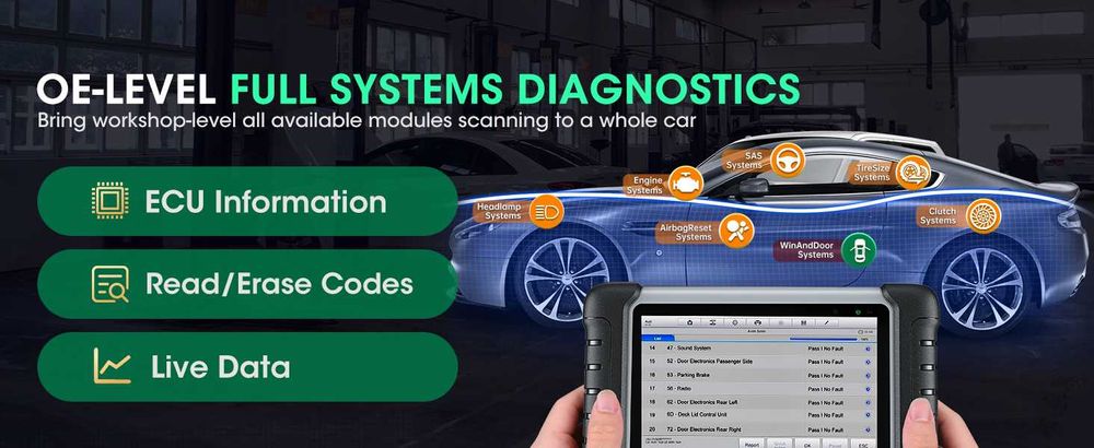 Autel MaxiCOM MK808BT PRO Tester auto bidirecțional Android 11, Romana