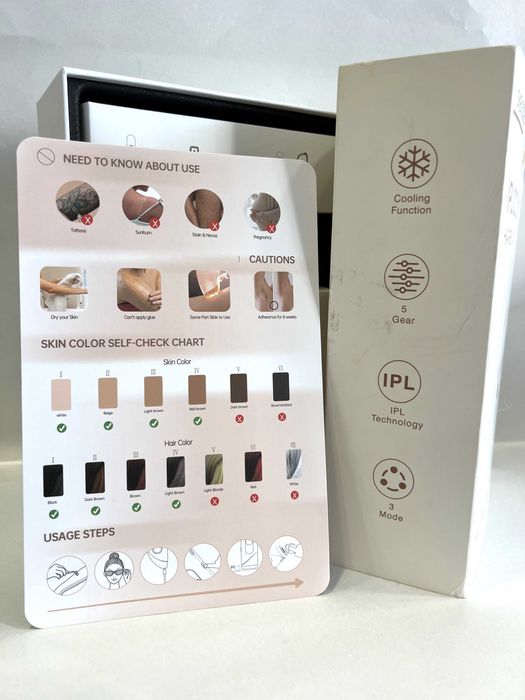 Epilator IPL Cooling Laser Hair Removal SKB-2008, NOU/Sigilat!
