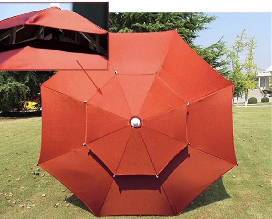 Качествен чадър с два покрива в ново състояние