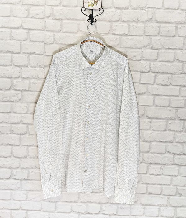 Brancaccio Flamingo Slim fit Albini  Оригинална мъжка риза размер 18 / 45 / XL
