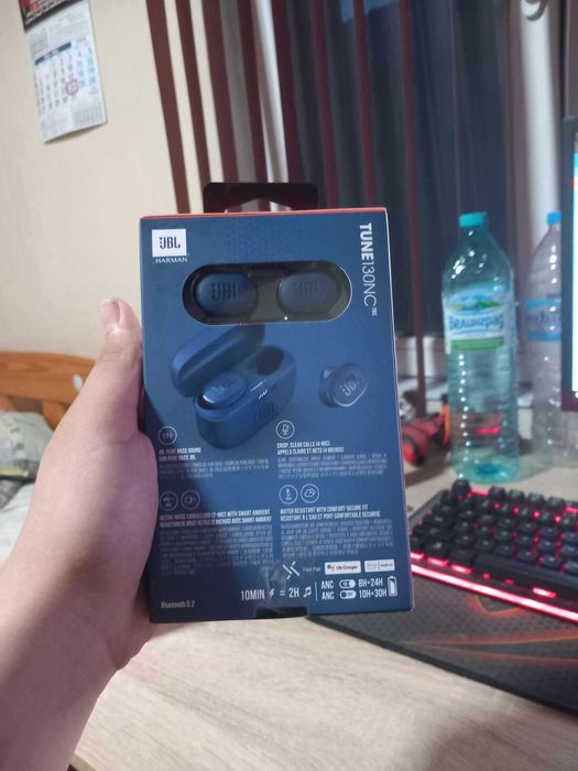 Слушалки In Ear JBL Tune 130NC TWS bluetooth Noise Cancelling IPX4 Син
