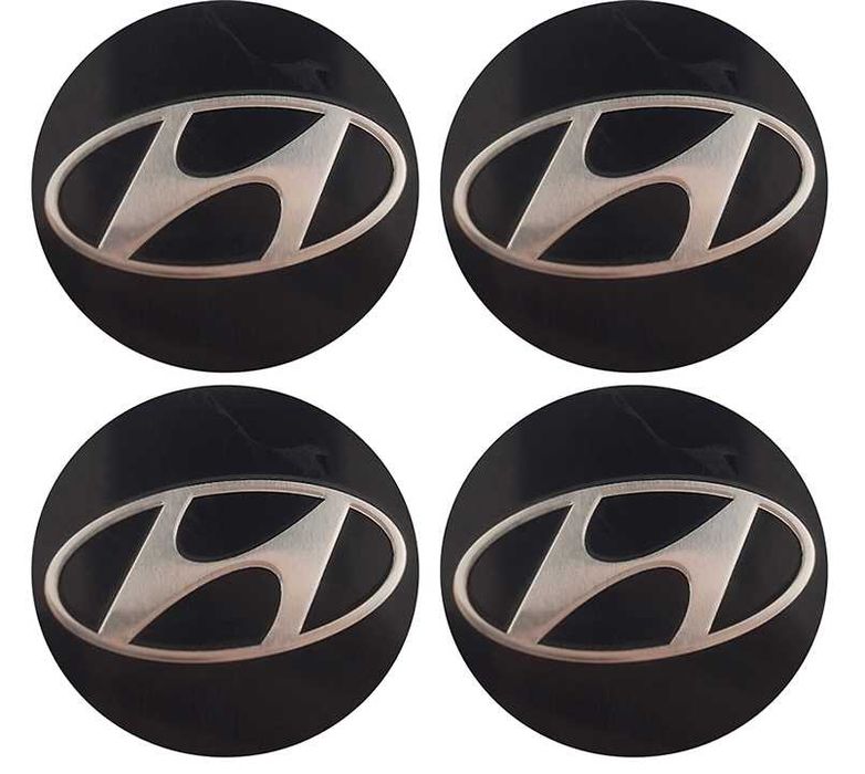 Алуминиеви стикери 65мм за тасове / за капачки за джанти / за Volkswagen VW Audi Renault Mazda Kia Subaru Hyundai Honda / нови самозалепващи емблеми