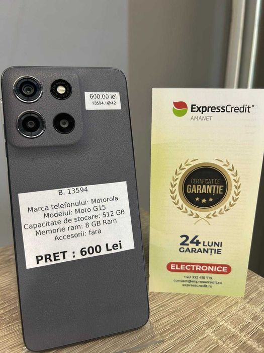(AG42) Motorola Moto G15 b13594 - Garantie 2 ani!