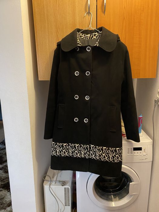 Palton negru m 46