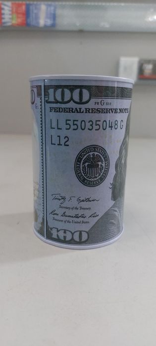 Копилка металлическая Доллар (Доставка по Казахстану)