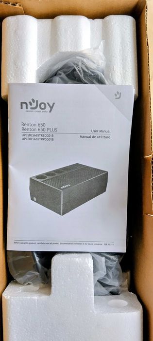 Чисто ново захранване UPS nJoy Renton 650 PLUS - SBLS665TRPCG01B - UPS 650VA/360W