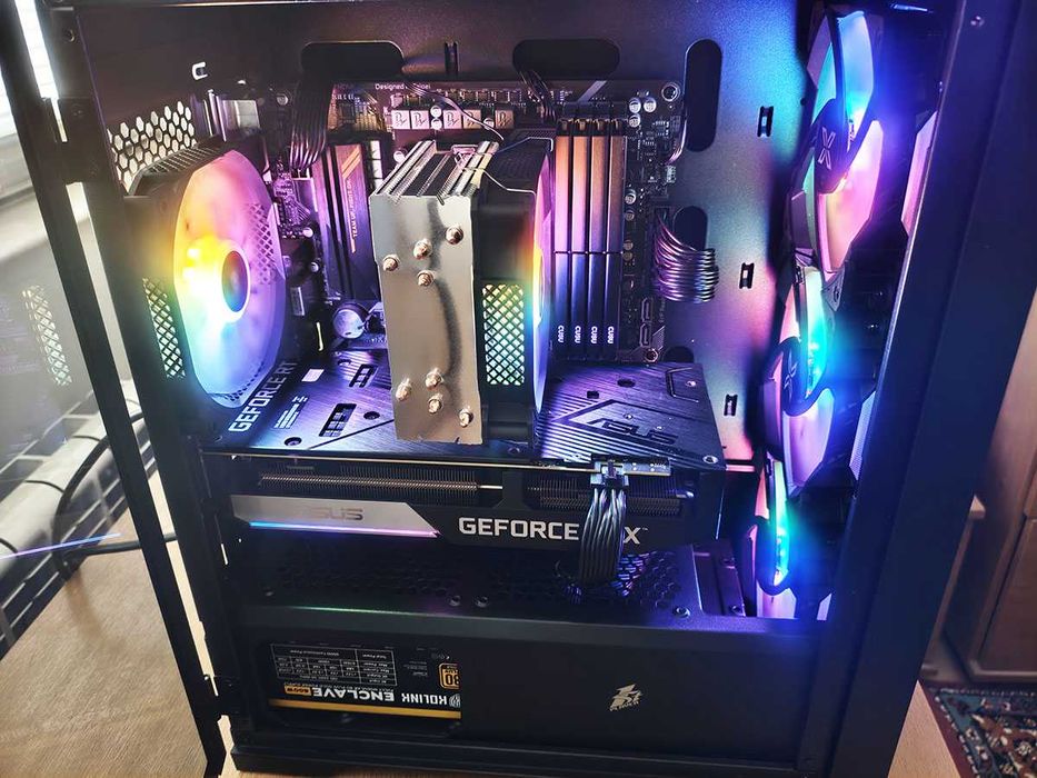 Геймърски компютър, Rtx 3060Ti, Ryzen 5500, 32gb Ram, 960Gb SSD