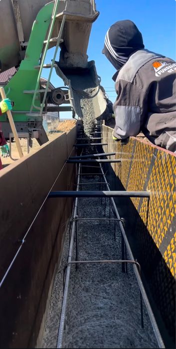 Заливка фундамента под ключь!