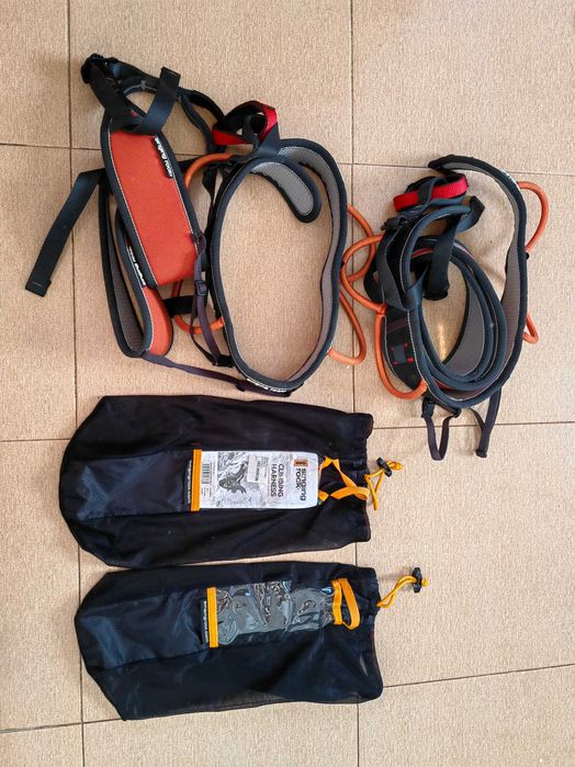 Echipament escaladă, Coardă, cască, ham