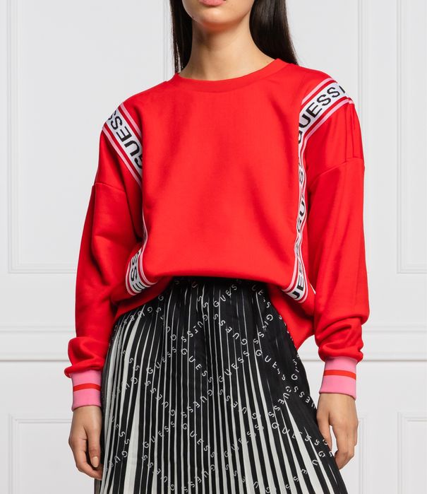 GUESS оригинален суитшърт с дълъг ръкав и щампа