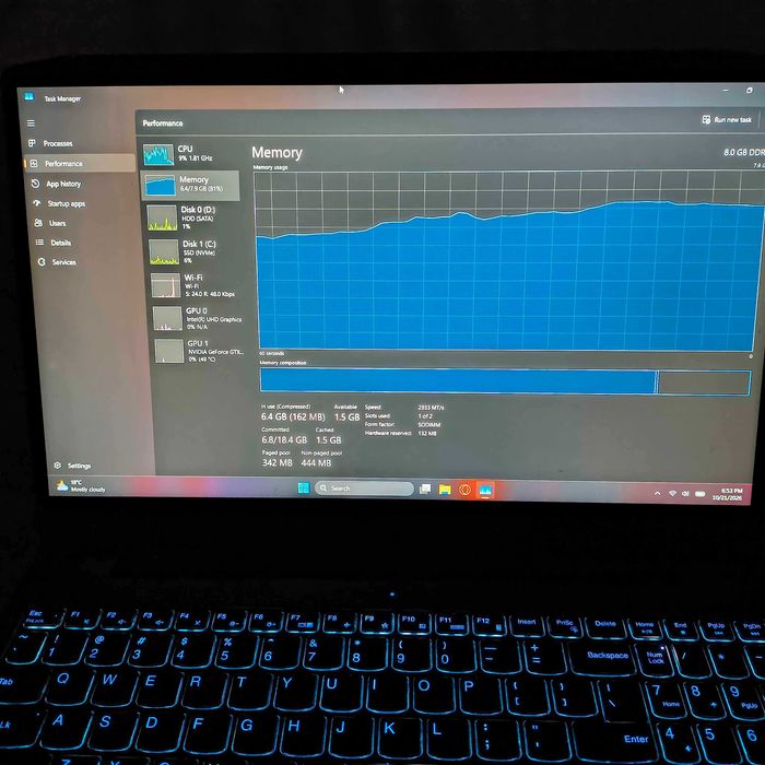 Lenovo Ideapad gaming 3 I5-10300H, gtx 1650 8GB ram 1T stocare