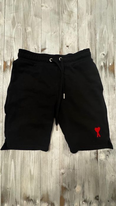 Ami Paris  Pantaloni Scurti Tonal Negri, Marimea S, 100% Bumbac