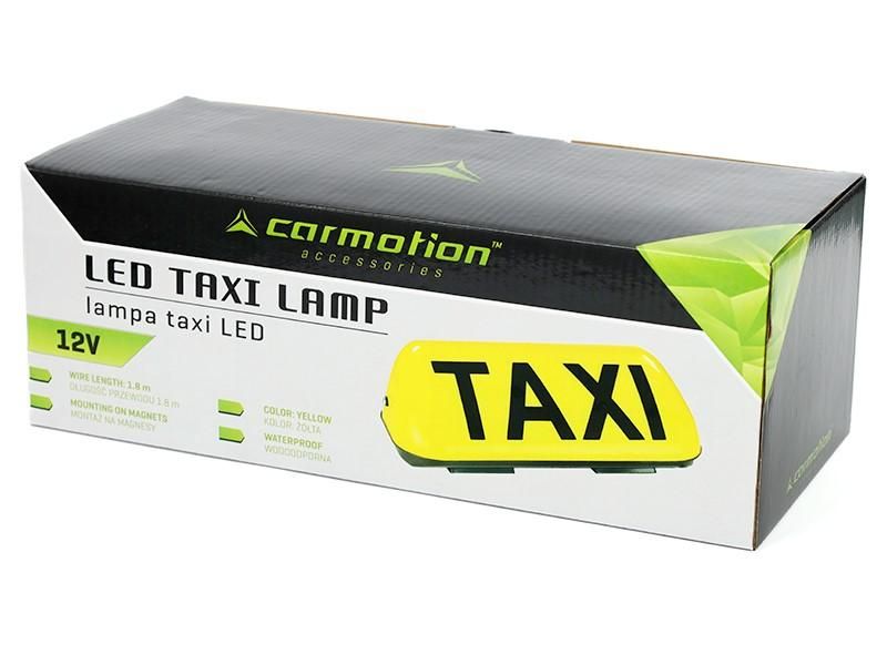 светеща магнитна табела taxi , такси led диодна жълта carmotion ...