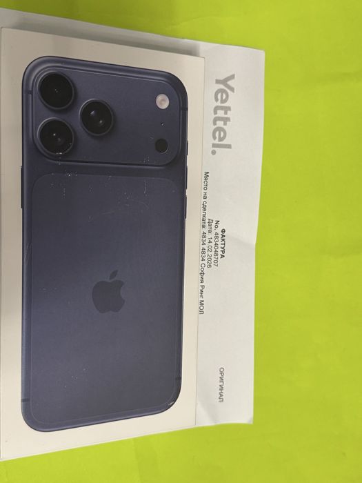 ***ЗАПЕЧАТАН 256GB iPhone 17 Pro Max  Гаранция Yettel 2029г. Blue